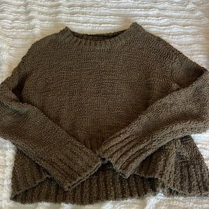 Brown fluffy sweater